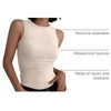 image:imageANRABESS High Neck Ribbed Tank Tops for Women Sleeveless Summer TopsApricot