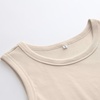 image:imageANRABESS High Neck Ribbed Tank Tops for Women Sleeveless Summer TopsApricot
