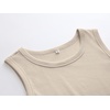 image:imageANRABESS High Neck Ribbed Tank Tops for Women Sleeveless Summer TopsBeige