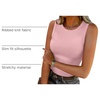 image:imageANRABESS High Neck Ribbed Tank Tops for Women Sleeveless Summer TopsCoral Pink