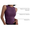 image:imageANRABESS High Neck Ribbed Tank Tops for Women Sleeveless Summer TopsDark Purple