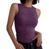 image:imageANRABESS High Neck Ribbed Tank Tops for Women Sleeveless Summer TopsDark Purple