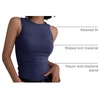 image:imageANRABESS High Neck Ribbed Tank Tops for Women Sleeveless Summer TopsDeep Blue