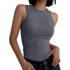 image:imageANRABESS High Neck Ribbed Tank Tops for Women Sleeveless Summer TopsDeep Gray