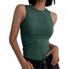 image:imageANRABESS High Neck Ribbed Tank Tops for Women Sleeveless Summer TopsDeep Green