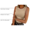 image:imageANRABESS High Neck Ribbed Tank Tops for Women Sleeveless Summer TopsDeep Khaki