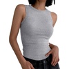 image:imageANRABESS High Neck Ribbed Tank Tops for Women Sleeveless Summer TopsGrey