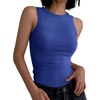image:imageANRABESS High Neck Ribbed Tank Tops for Women Sleeveless Summer TopsKlein Blue