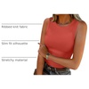 image:imageANRABESS High Neck Ribbed Tank Tops for Women Sleeveless Summer TopsOrange Red