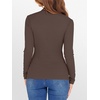 image:imageANRABESS Long Sleeve Shirts for Women Mock Neck TopsCoffee