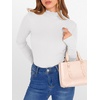 image:imageANRABESS Long Sleeve Shirts for Women Mock Neck TopsWhite