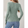 image:imageANRABESS Long Sleeve Shirts for Women V Neck Slim Fit Fall TopsLight Green