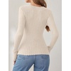 image:imageANRABESS Long Sleeve Shirts for Women V Neck Slim Fit Fall TopsLight Khaki