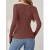 image:imageANRABESS Long Sleeve Shirts for Women V Neck Slim Fit Fall TopsRust Orange