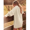 image:imageANRABESS Sweater Dress for Women Oversized Cable Knit Fall Long SleeveBeige