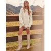 image:imageANRABESS Sweater Dress for Women Oversized Cable Knit Fall Long SleeveBeige