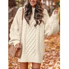 image:imageANRABESS Sweater Dress for Women Oversized Cable Knit Fall Long SleeveBeige
