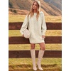 image:imageANRABESS Sweater Dress for Women Oversized Cable Knit Fall Long SleeveBeige