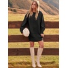 image:imageANRABESS Sweater Dress for Women Oversized Cable Knit Fall Long SleeveBlack
