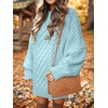 image:imageANRABESS Sweater Dress for Women Oversized Cable Knit Fall Long SleeveBlue