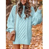 image:imageANRABESS Sweater Dress for Women Oversized Cable Knit Fall Long SleeveBlue