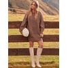 image:imageANRABESS Sweater Dress for Women Oversized Cable Knit Fall Long SleeveBrown