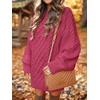 image:imageANRABESS Sweater Dress for Women Oversized Cable Knit Fall Long SleeveCherry