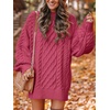 image:imageANRABESS Sweater Dress for Women Oversized Cable Knit Fall Long SleeveCherry