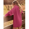 image:imageANRABESS Sweater Dress for Women Oversized Cable Knit Fall Long SleeveCherry