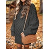image:imageANRABESS Sweater Dress for Women Oversized Cable Knit Fall Long SleeveDeep Gray