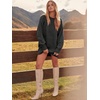 image:imageANRABESS Sweater Dress for Women Oversized Cable Knit Fall Long SleeveDeep Gray