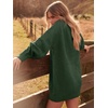 image:imageANRABESS Sweater Dress for Women Oversized Cable Knit Fall Long SleeveDeep Green