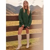 image:imageANRABESS Sweater Dress for Women Oversized Cable Knit Fall Long SleeveDeep Green