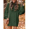image:imageANRABESS Sweater Dress for Women Oversized Cable Knit Fall Long SleeveDeep Green