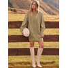 image:imageANRABESS Sweater Dress for Women Oversized Cable Knit Fall Long SleeveKhaki