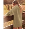 image:imageANRABESS Sweater Dress for Women Oversized Cable Knit Fall Long SleeveKhaki