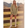 image:imageANRABESS Sweater Dress for Women Oversized Cable Knit Fall Long SleeveKhaki