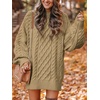 image:imageANRABESS Sweater Dress for Women Oversized Cable Knit Fall Long SleeveKhaki