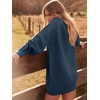 image:imageANRABESS Sweater Dress for Women Oversized Cable Knit Fall Long SleeveNavy