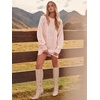 image:imageANRABESS Sweater Dress for Women Oversized Cable Knit Fall Long SleevePink