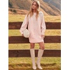 image:imageANRABESS Sweater Dress for Women Oversized Cable Knit Fall Long SleevePink