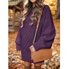 image:imageANRABESS Sweater Dress for Women Oversized Cable Knit Fall Long SleevePurple