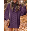 image:imageANRABESS Sweater Dress for Women Oversized Cable Knit Fall Long SleevePurple