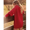 image:imageANRABESS Sweater Dress for Women Oversized Cable Knit Fall Long SleeveRed