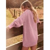 image:imageANRABESS Sweater Dress for Women Oversized Cable Knit Fall Long SleeveRed Pink
