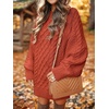 image:imageANRABESS Sweater Dress for Women Oversized Cable Knit Fall Long SleeveRust Orange