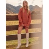 image:imageANRABESS Sweater Dress for Women Oversized Cable Knit Fall Long SleeveRust Orange