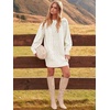 image:imageANRABESS Sweater Dress for Women Oversized Cable Knit Fall Long SleeveWhite