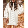 image:imageANRABESS Sweater Dress for Women Oversized Cable Knit Fall Long SleeveWhite