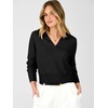 image:imageANRABESS Sweaters for Women Cropped Polo Collared Long SleeveBlack